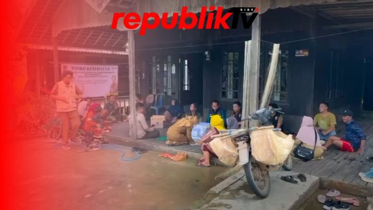 Banjir Desa Rantau Nangka Surut, Posko Kesehatan Didirikan di Lokasi