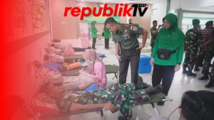 HUT Persit KCK, Donor Darah di Kodim 1002 HST