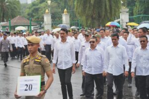 Jelang Pelantikan Kepala Daerah, Bupati dan Wakil Bupati Banjar Ikuti Gladi Bersih di Monas