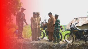 Wabup HST Tinjau Program TMMD di Desa Pengambau Hilir Luar