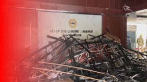 Gedung Rektorat Universitas Lambung Mangkurat Terbakar