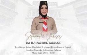 Fathul Jannah Muhidin Resmi Pimpin Kwarda Pramuka Kalsel Periode 2025–2026