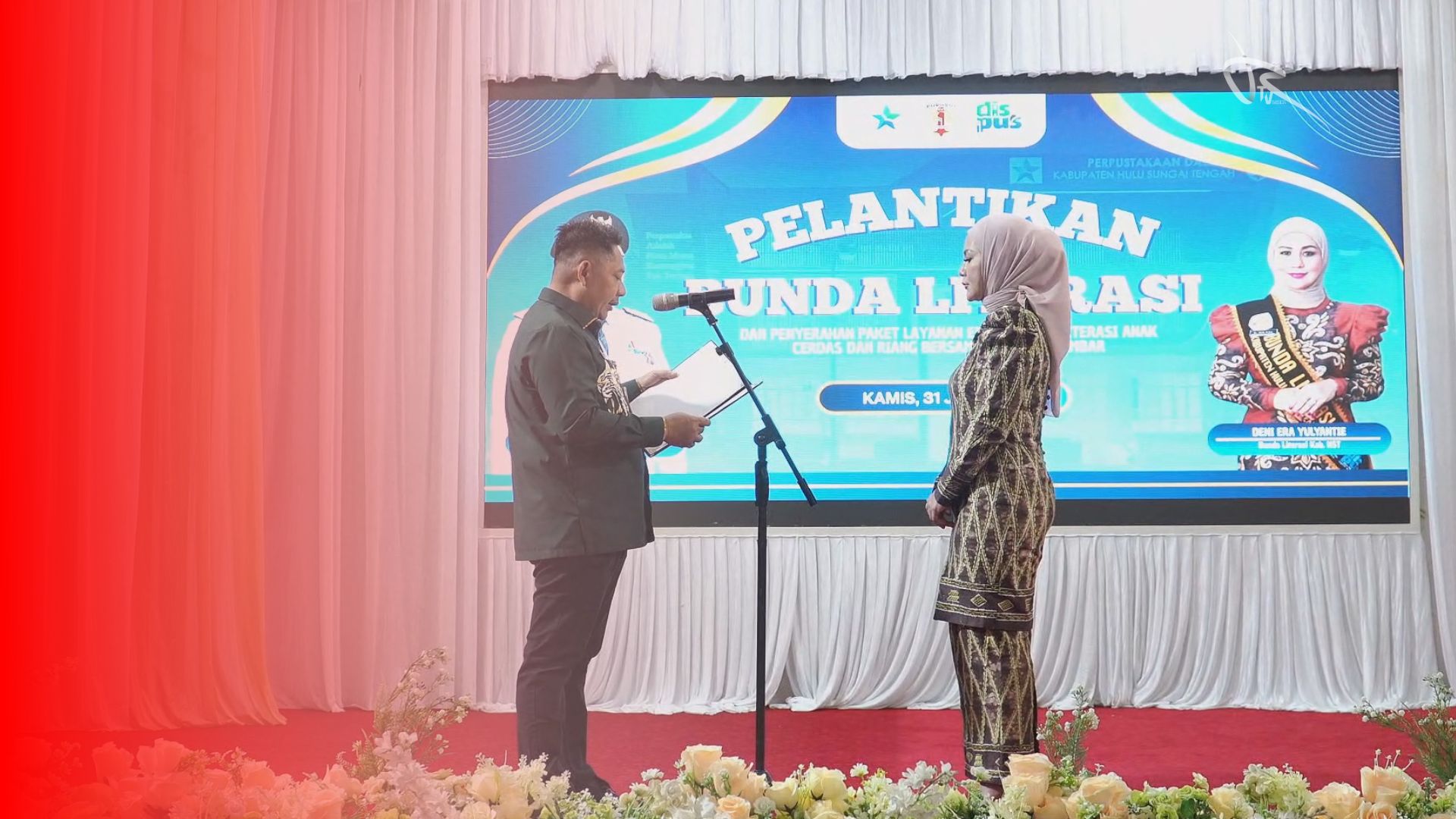 Bupati HST Lantik Deni Era Yulyantie sebagai Bunda Literasi