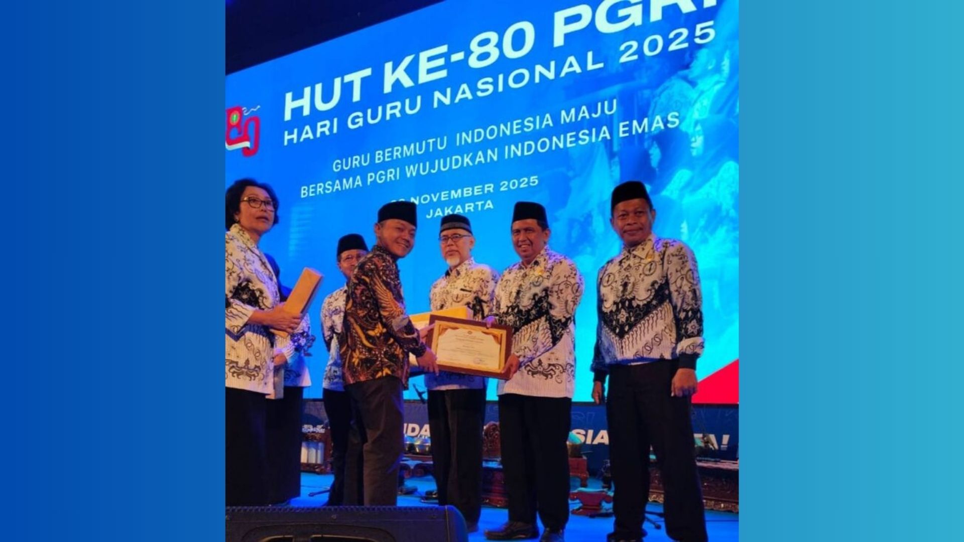 PGRI Kalsel Raih Penghargaan Nasional Anugerah Admin SIK 2025
