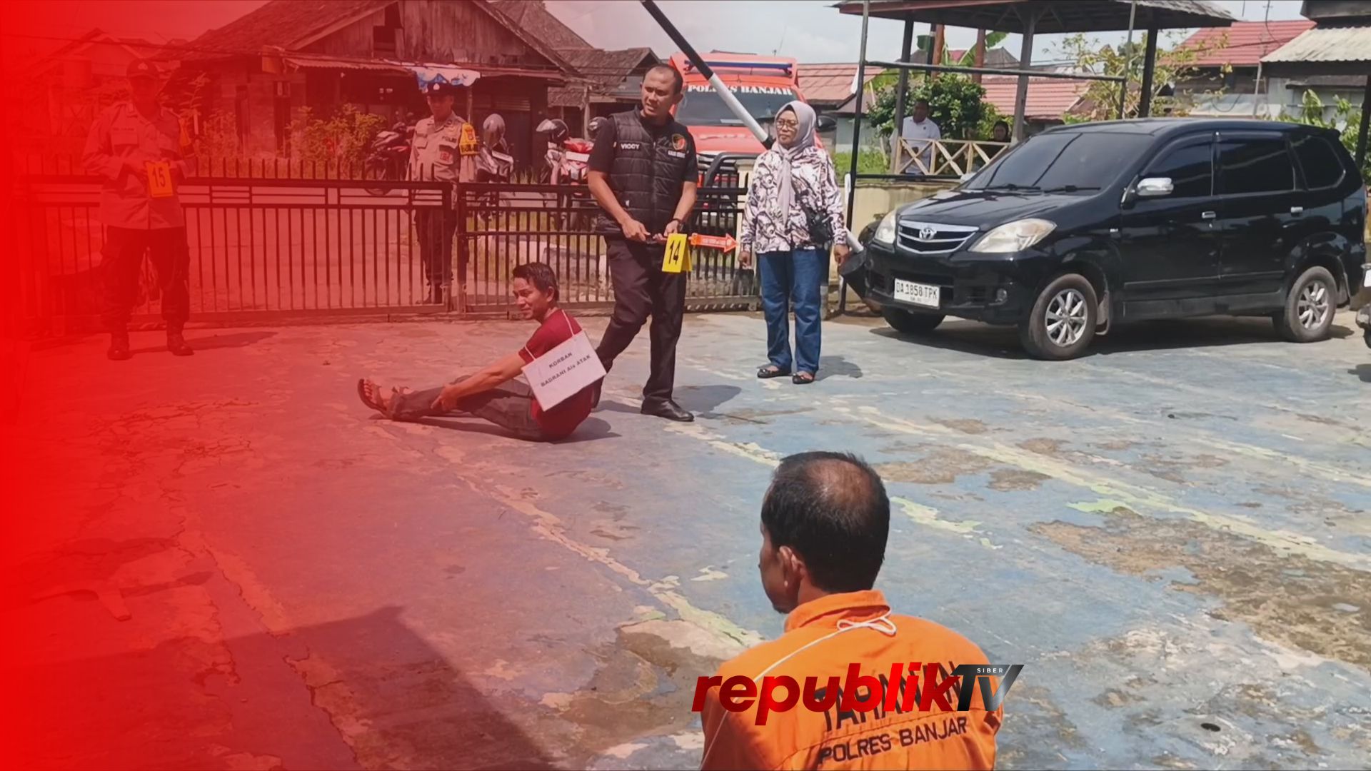 Rekonstruksi Pembunuhan di Desa Dalam Pagar Digelar Polisi