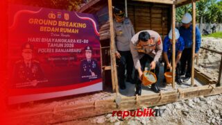 Polres Banjarbaru Bangun Empat Rumah Layak Huni untuk Warga