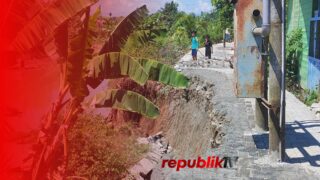 Baru Dua Bulan Direhabilitasi, Jalan di Pingaran Ilir Terancam Putus Akibat Longsor