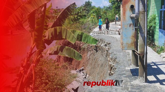 Baru Dua Bulan Direhabilitasi, Jalan di Pingaran Ilir Terancam Putus Akibat Longsor