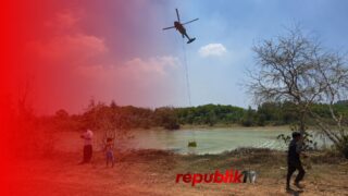 Helikopter Water Bombing Ambil Air di Kolam Pemancingan, Pemilik Usaha Mengaku Rugi