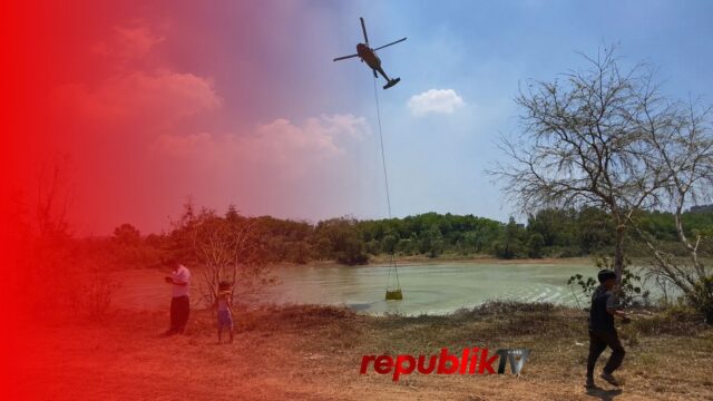 Helikopter Water Bombing Ambil Air di Kolam Pemancingan, Pemilik Usaha Mengaku Rugi