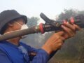 Bupati Banjar Pantau Karhutla di Sungai Tabuk, Api Kembali Muncul di Belakang Permukiman Warga